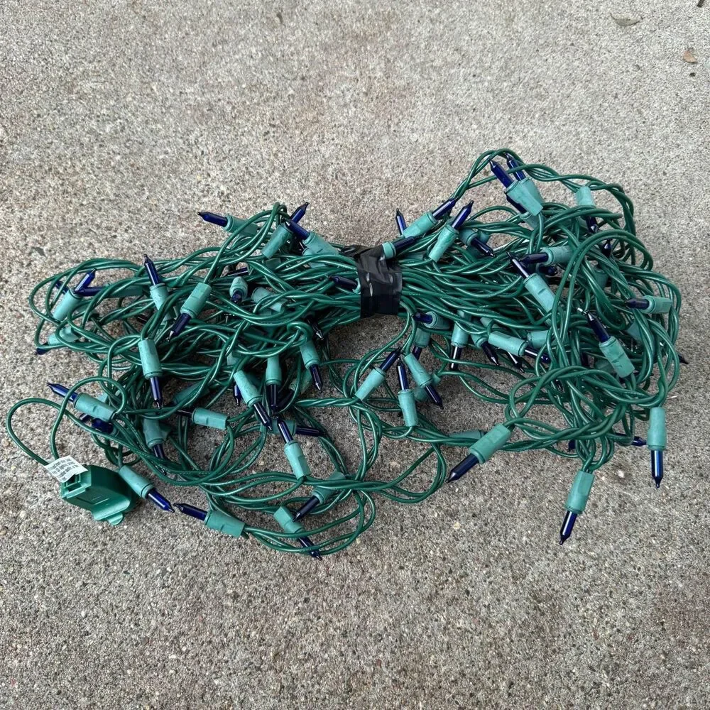bundle of 10 indoor outdoor blue string lights